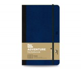 Flexbook Adventure vonalas jegyzetfüzet  királykék, 13 × 21 cm, műbőr borítóval, belső zsebbel és könyvjelzővel