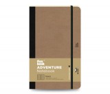 Flexbook Adventure vonalas jegyzetfüzet  tevebarna, 13 × 21 cm, műbőr borítóval, belső zsebbel és könyvjelzővel