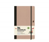 Flexbook Ecosmiles környezetbarát vonalas jegyzetfüzet  mandula, 13 × 21 cm, növényi rostos papírborítóval
