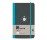Flexbook Flex Global vonalas jegyzetfüzet  türkiz, 13 × 21 cm, belső zsebbel és gumipánttal