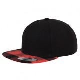 Flexfit - Checked Flanell Peak Snapback Red Sapka