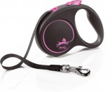 Flexi Design automata szalagpóráz | L | 50 kilós kutyáig | 5 m | rózsaszín