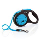 Flexi Neon S Tape Blue 5m 15kg szalagos automata póráz - fényvisszaverő (032039)