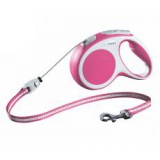 Flexi Vario M póráz 20kg-ig, 5m kötél - rózsaszín