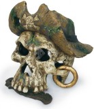 Flint kapitány koponya akvárium dekor (15 x 14 x 14 cm)