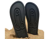 Flip-flop papucs - péniszes mintával - fekete