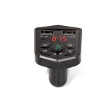 FM transmitter Bluetooth autós töltő kihangosító 2x USB 15W MP3 microSD lejátszó, LED kijelző, Maxlife MXFT-02