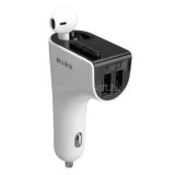 FM Transmitter - S-link SL-BT245 Bluetooth  (BT5.0.; Dual USB, MicroSD; 3A USB gyorstöltő, +1 db fülhallgató) (RAMPAGE_36021)