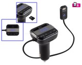 FM transzmitter és Bluetooth kihangosító műszerfalra helyezhető mikrofonnal FMBTMIC