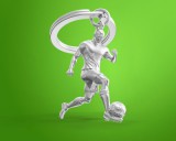 Focista, ezüst - Kulcstartó