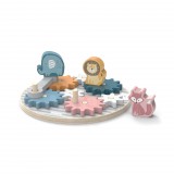 Fogaskerék és állatok fa puzzle Viga
