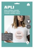 Fólia, vasalható, A4, tintasugaras nyomtatóba, fehér pólóhoz, APLI (FOTA4128)