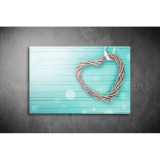 Fonott Szív Vászonkép 005 üv-005