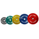 Force Now! Színes bumper tömör gumi súlytárcsa, 20kg