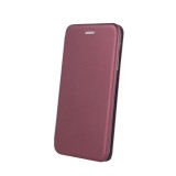 Forcell Elegance Xiaomi Redmi A3 oldalra nyíló mágneses könyv tok szilikon belsővel burgundi