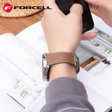FORCELL F-DESIGN FS21 öko bőrszíj SAMSUNG Watch 22 mm-es barna