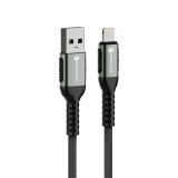 FORCELL F-ENERGY C257 kábel USB-A - Lightning 2,4A 12W Cafule 0,25 m fekete