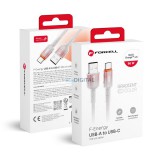 FORCELL F-ENERGY C352 kábel USB-A Type-C QC4.0 3A 66W gradiens 1 m fehér