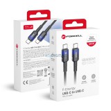FORCELL F-ENERGY C357 kábel Type-C Type-C QC4.0 PD 5A 100W Gradient 1 m fekete