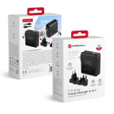 FORCELL F-ENERGY multifunkcionális töltő 45W 6 az 1-ben USB A és USB C csatlakozókkal, 15000mAh-s külső akkumulátorral és 15W-os vezeték nélküli töltéssel