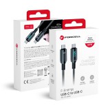 Forcell F-Energy USB C - USB C kábel QC4.0 PD 3A 60W Digitális 1.2 m C274 fekete