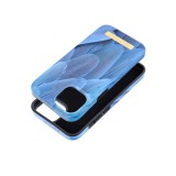 Forcell F-Protect Mirage Apple iPhone 14 Magsafe kompatibilis hátlap tok, madártoll minta, kék