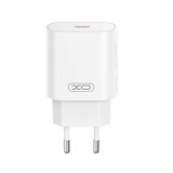 Forcell Hálózati töltőfej, adapter, USB-C port, gyorstöltő, PD 3A 25W, fehér, XO CE25