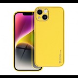 Forcell Leather műbőr Apple iPhone 14 hátlap tok sárga (68551) (FO68551) - Telefontok