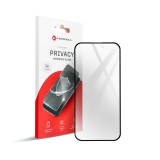 Forcell Privacy Glass betekintésvédett edzett üveg fekete szegéllyel iPhone 15 Pro Max
