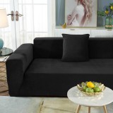 Forcheer Kanapé Huzat (bársonyos, 3 személyes, fekete)