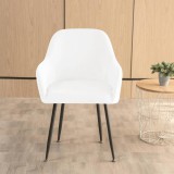 Forcheer Nagy Kagylószék Huzat (bársonyos, fehér)