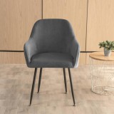 Forcheer Nagy Kagylószék Huzat (bársonyos, fekete)