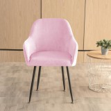 Forcheer Nagy Kagylószék Huzat (bársonyos, rózsaszín)