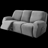 Forcheer Relax Fotel Huzat (bársonyos, 3 üléses, világosszürke)