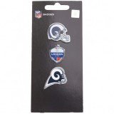 Forever Collectibles FOCO - Los Angeles Rams NFL Metall Pin 3 db-os Kitűző Szett