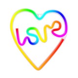 Forever Light Retro falra akasztható USB LED dekorációs lámpa "LOVE in HEART" Távirányítóval - RGB (RTV100439)