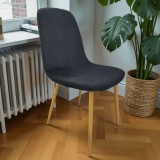 ForgoszekHuzat.hu (Dircom Kft.) Székhuzat JYSK JONSTRUP étkezőszékre (elasztikus, mosható, FEKETE)