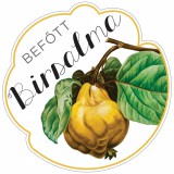 Formavágott befőtt cimke Birsalma öntapadós műanyag alapú 5 db/csomag