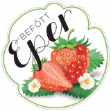 Formavágott befőtt cimke EPER öntapadós műanyag alapú 5 db/csomag