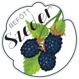 Formavágott befőtt cimke SZEDER öntapadós műanyag alapú 5 db/csomag