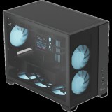 Formula Számítógépház - Air Mesh G6 Black (fekete, ablakos, mATX, 1xUSB3.0, 1xType-C)