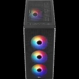 Formula Számítógépház - FG-06 AR (fekete, ablakos, 4x12cm ARGB venti, mATX, 1xUSB3.0, 2xUSB2.0)