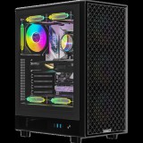 Formula Számítógépház - Mana Dynamic Black (fekete, ablakos, 4x12cm venti, ATX, 2xUSB3.0, 1xType-C)