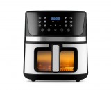 Forrólevegős fritőz 1800W - 7 liter, digitális, ablakos, 12 programmal