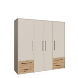 FORTE Hokka (MKSS841-M946) gardróbszekrény - homok, artisan tölgy