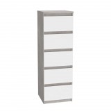 FORTE Manchester Komód - CHLK452-C963 - beton/fehér