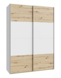 FORTE Schach&Matt gardrób (SHMS72413-M576) artisan tölgy/fehér - 150 cm