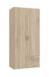 FORTE Telane 2-ajtós gardróbszekrény - sonoma tölgy
