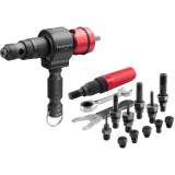 Fortum adapter klt. fúrógéphez, 2 az 1-ben, popszegecsekhez és POP-NUT szegecsanyákhoz, 15 db