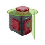 Fortum automatikus lézeres vízszintező, zöld, 1D1V (1×360°+1V) pontosság: 0,3mm/1m, 1/4" és 5/8" menet
